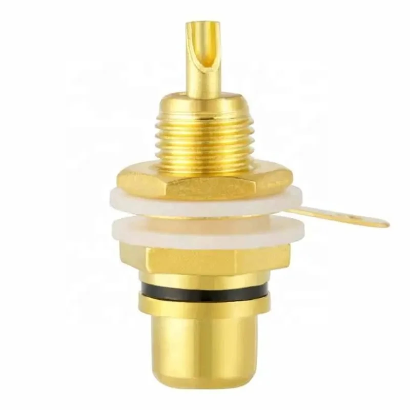 10Pcs/Lot Gold Plated Jack Female Panel Terminal Socket Chassis HIFI Audio Connector