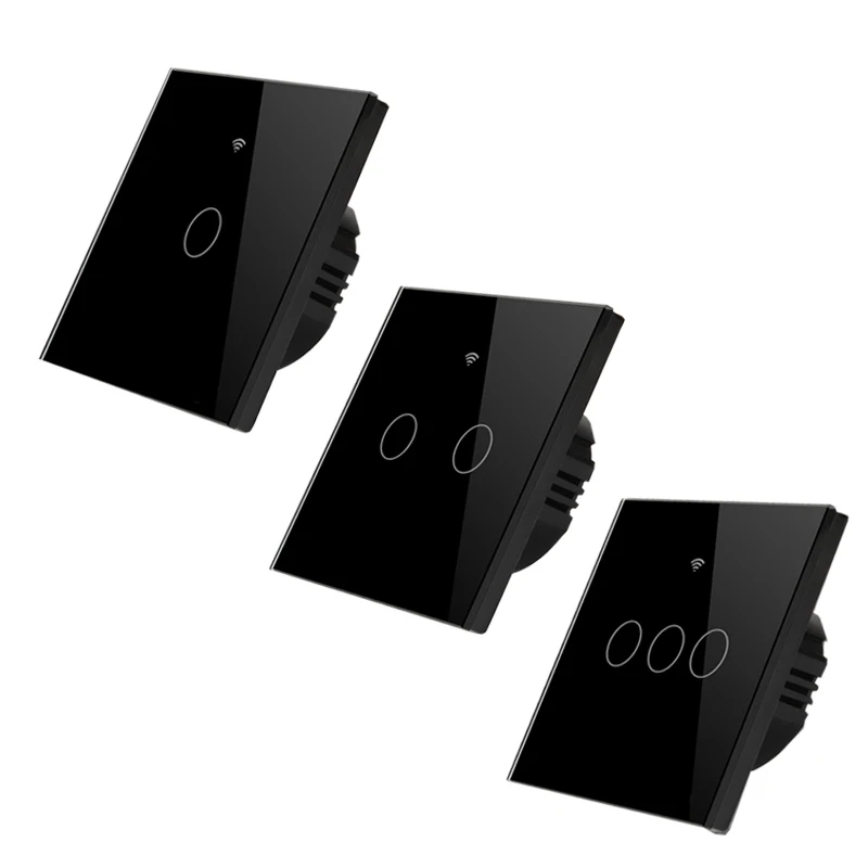 Wifi Wall Touch Switch EU Smart Light Switch 1 2 3 Gang Tuya/Smart Life Home Alexa Google Home
