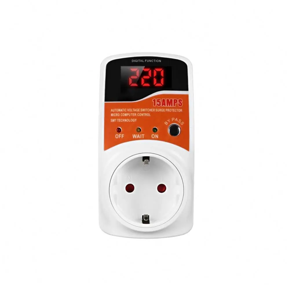 EU Plug Over And Under Voltage 220V 60Hz Over Under Adjustable Voltage Protector Refrigerator Parts