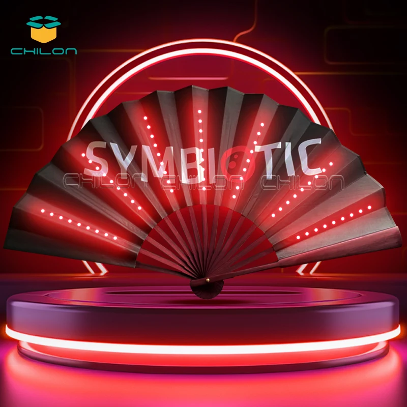 Custom printed bamboo large hand folding fan in wholesale