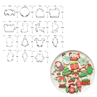 Amazon DIY Gingerbread Man Stainless Steel Christmas Cookie Cutter Set (60795295834)