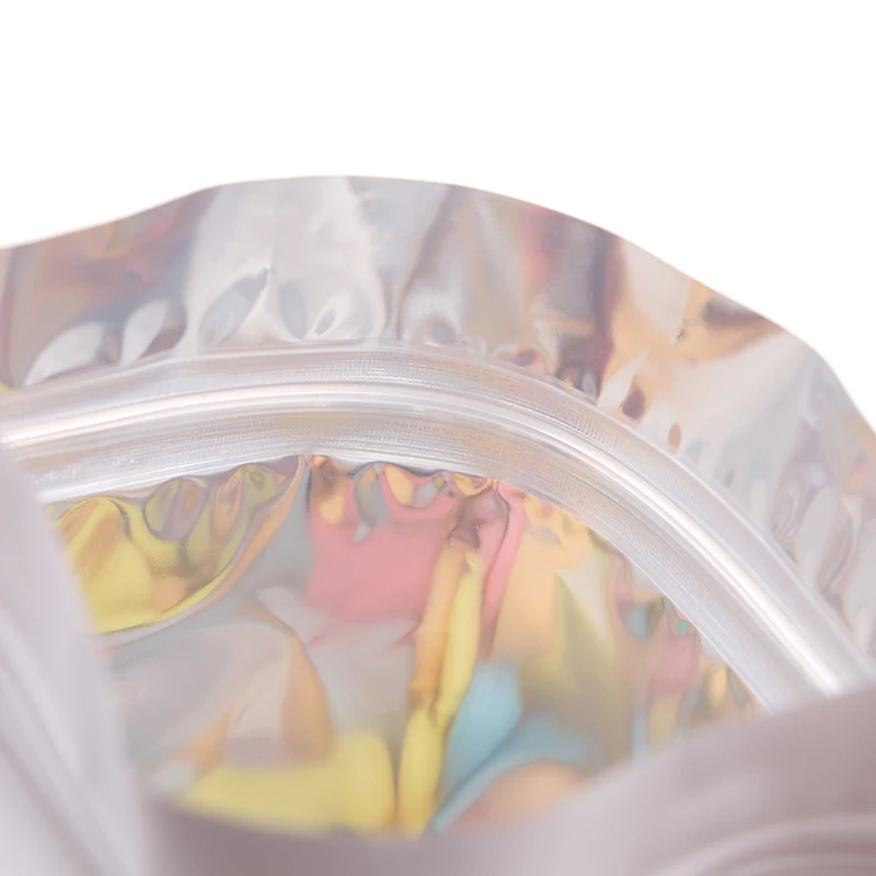 High quality 8 side seal tea coffee bean zipper flat bottom pouch with side window for pet food