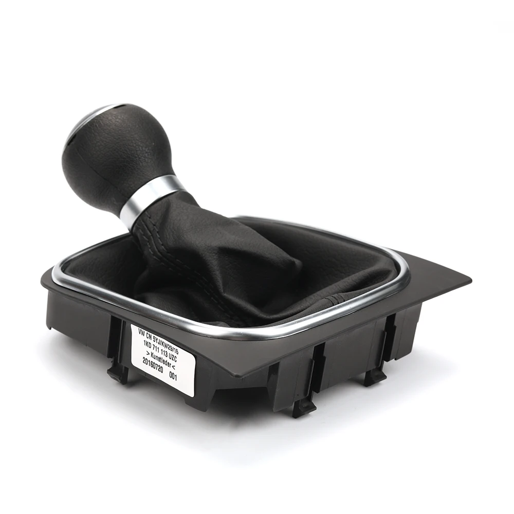 Automatic DSG Gear Shift Knob Leather Black Stitching Lever Cover For Golf 6 MK6 GTI Jetta MK6 GLI