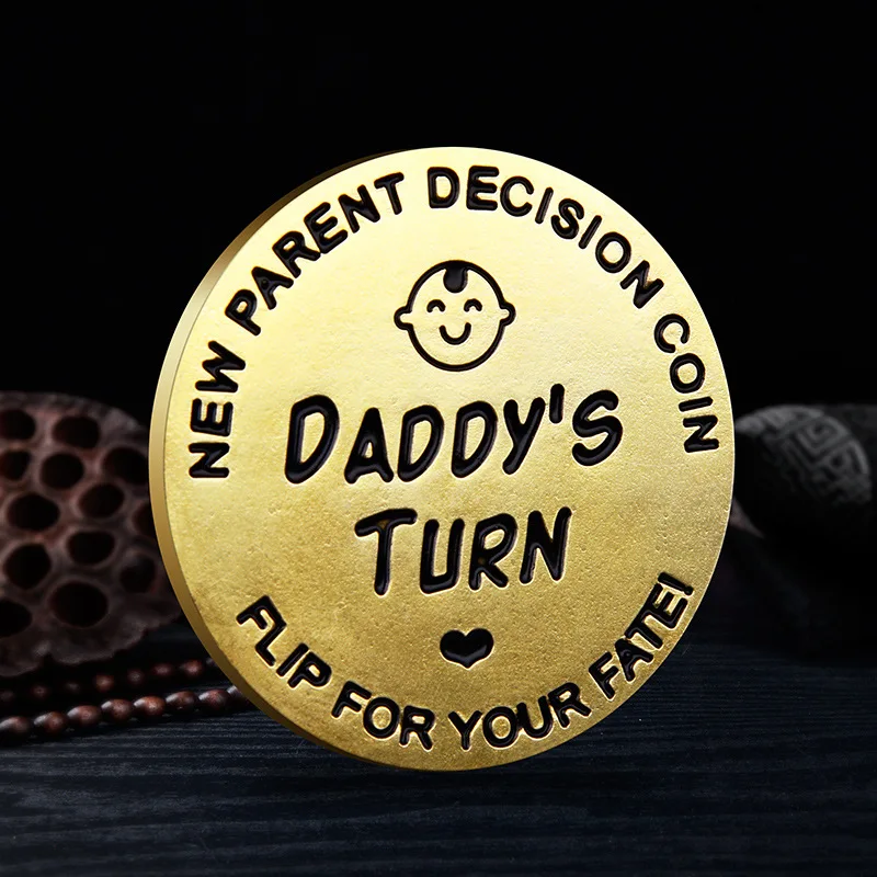 Hot selling New parent Decision Challenge Coin custom logo challenge coin manufacturer flip coin