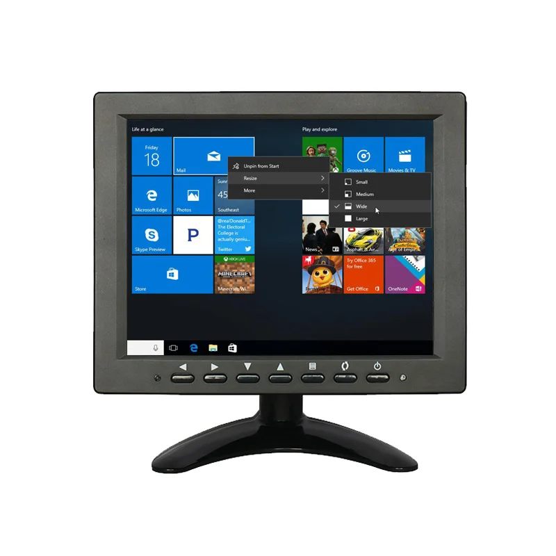 Zhixianda Industrial Monitor 8 Inch Computer Monitor LCD Monitor Wholesale Office Desktop Monitor