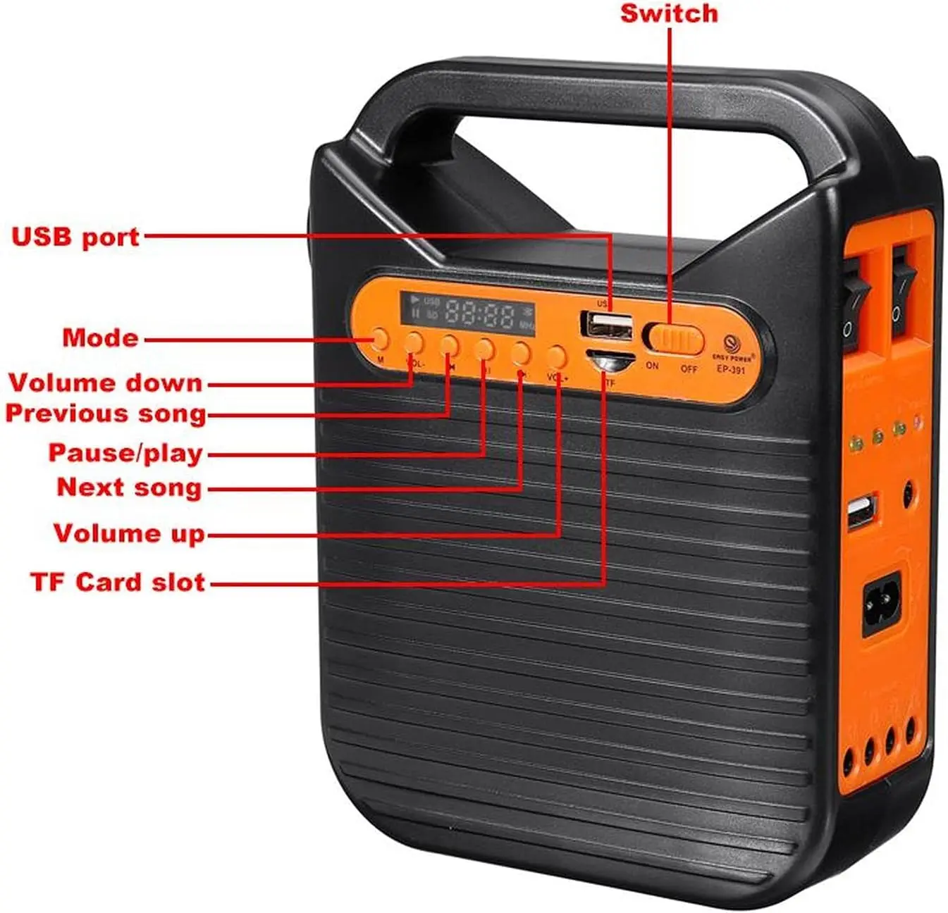 Mini Home System AC DC Charging with FM Radio Speaker USB player phone charger Outdoor Camping Emergency Lantern