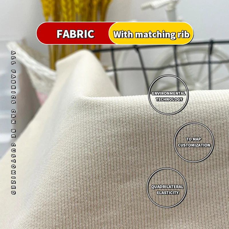 280Gsm 95% Cotton 5% Spandex Knit Cotton French Baby Waterproof Terry Cloth Stretch French Terry Fabric Manufacturers