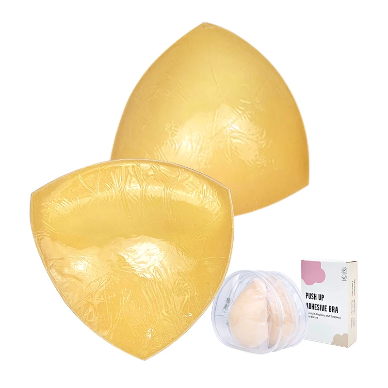 INVISFEEL reusable silicone breast pad nude underwear pad Cotton Bra Stick-On Pads Intimates Accessories