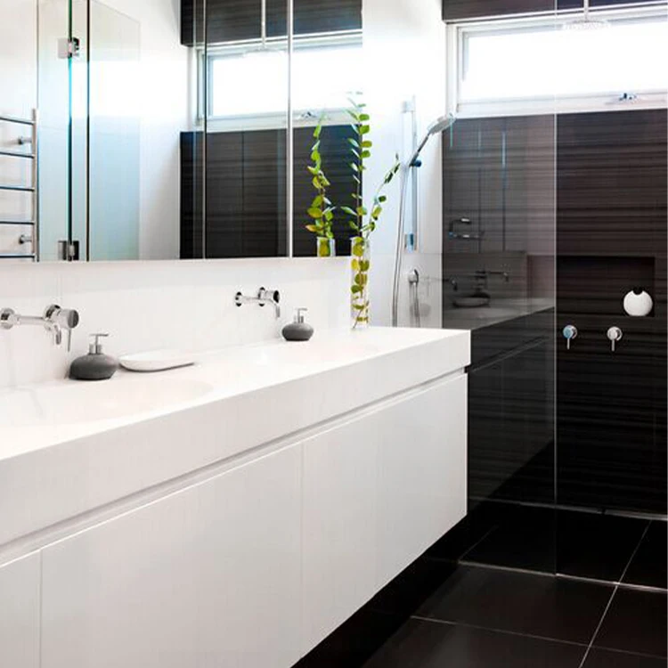 Double sink bathroom vanity, bathroom lacquer vanity cabinet, bathroom floor board Australian standard