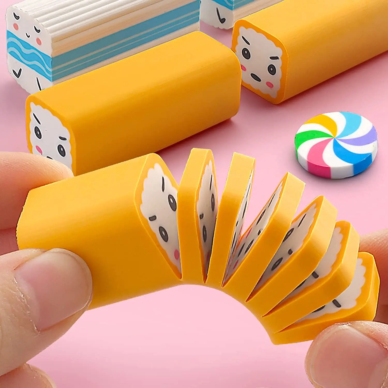 Food Erasers 12 Pieces Pet Erasers for Students Bulk Pencil Erasers School Supplies Gifts