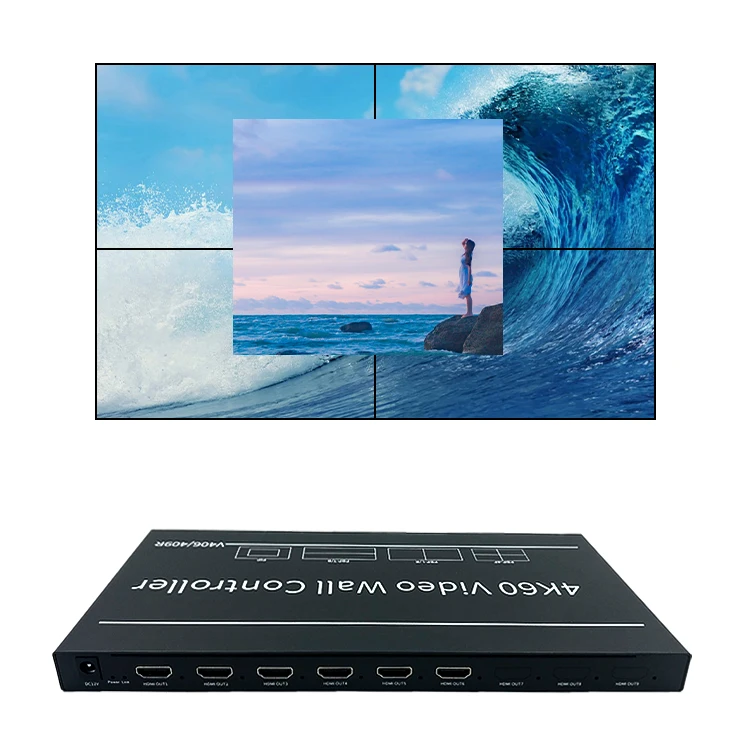 Best selling audio 4K TV display screen splicing 2x2 3x3 hdmi led video processor 4x4 tv wall controller 3x3