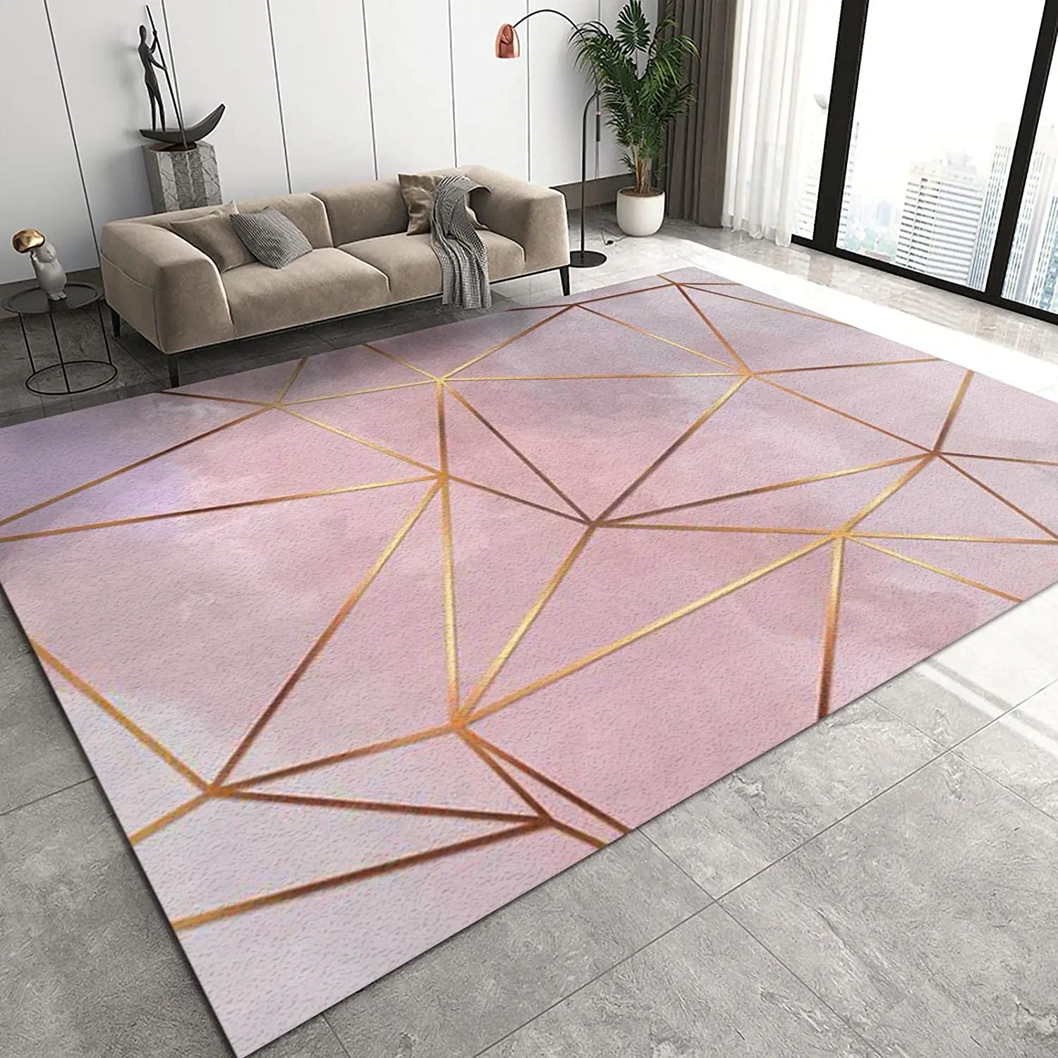 Custom Printed Carpet Rugs 3d Printed Blue Geometric Carpets For Living Room Bedroom area rugs and carpet