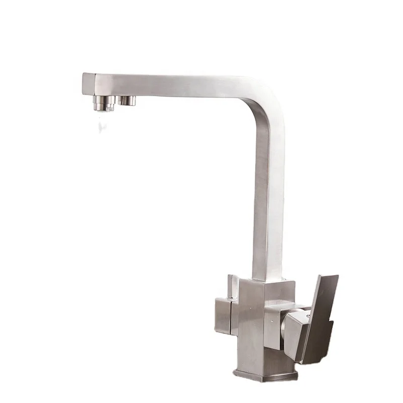 Kitchen Faucets High Arc Brass Chrome Pull Down Sprayer Spring Head Single Handle Commercial Kitchen Sink Faucet with Dual Funct