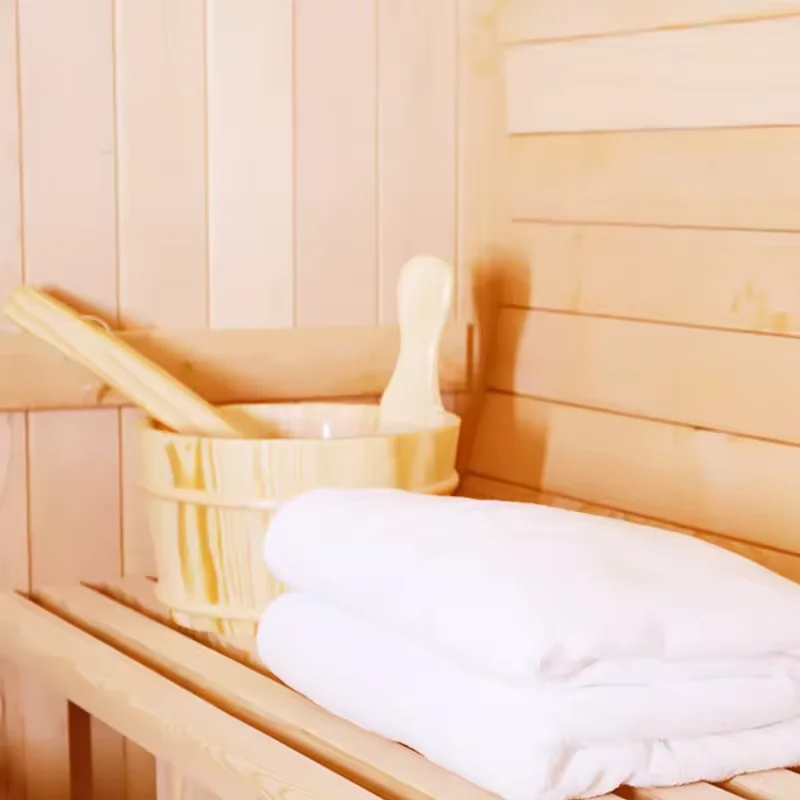 2024 Luxury Durable Comfortable Wooden Cube Sauna Rooms with Harvia Stove and Customized Design