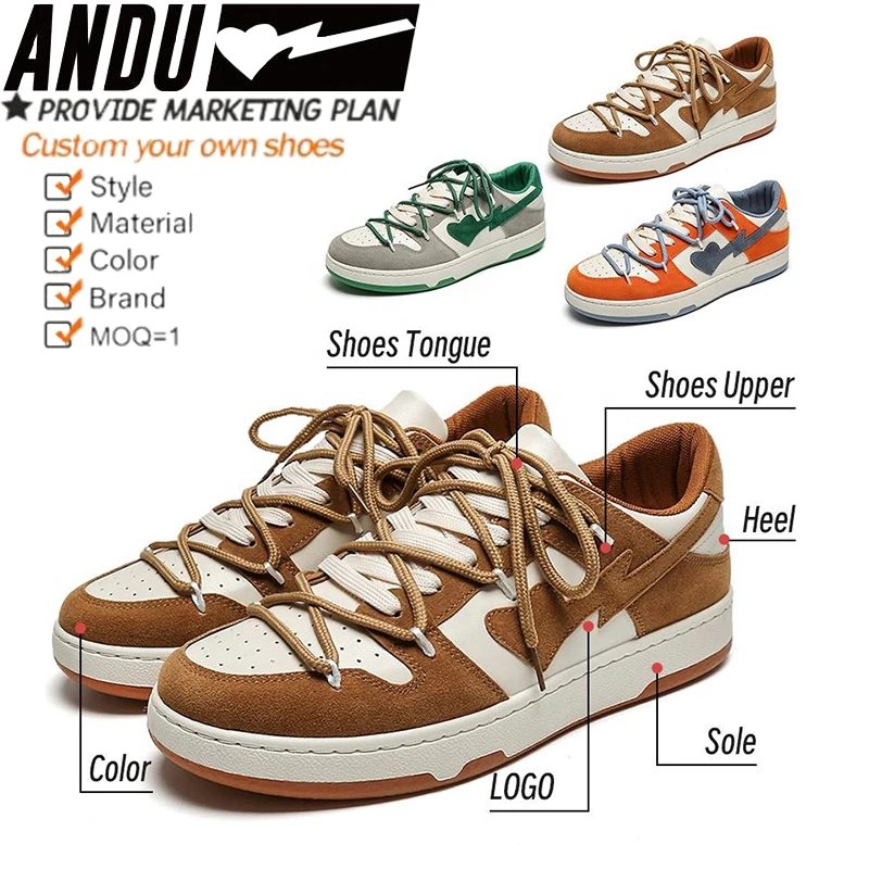 Oem Odm Custom Shoe Design White Shoes Manufacturers With My Own Logo Low Moq Sneakers For Men