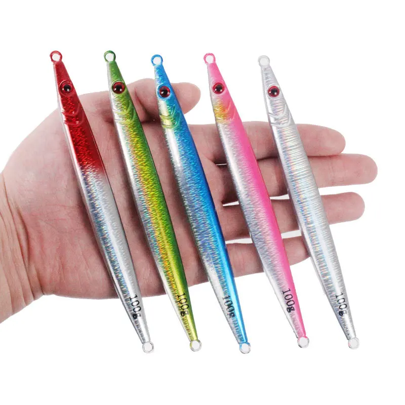 60g 80g 100g Conical Fast Sinking Wood Jigging Glow for Sea Fishing Targeting Trout and Carp Fast Pumping on Tuna Grouper GT