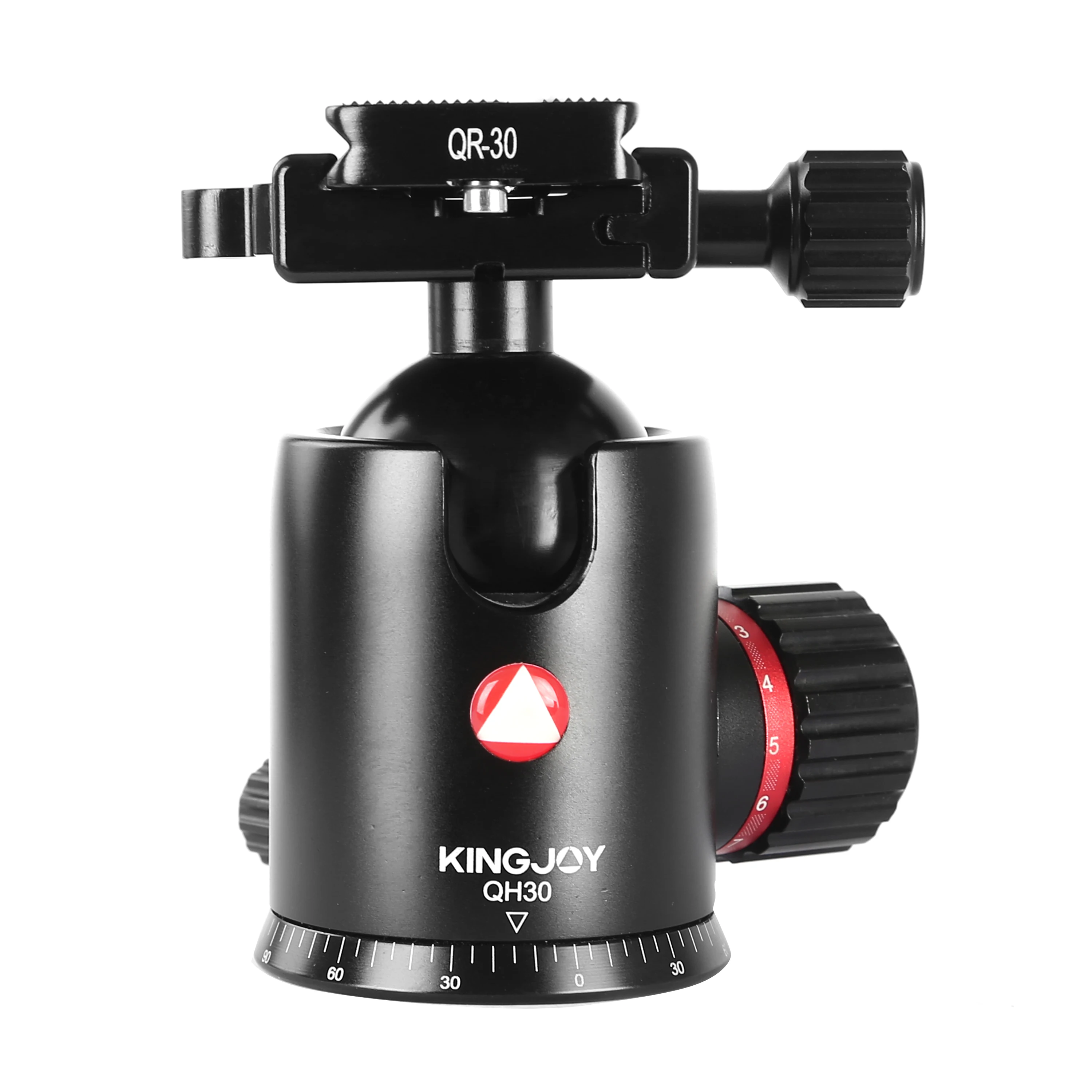 KINGJOY QH-30 Professional Metal 360 Degree Rotating Panoramic Ball Head with 1/4 inch Quick Release Plate and Bubble Level