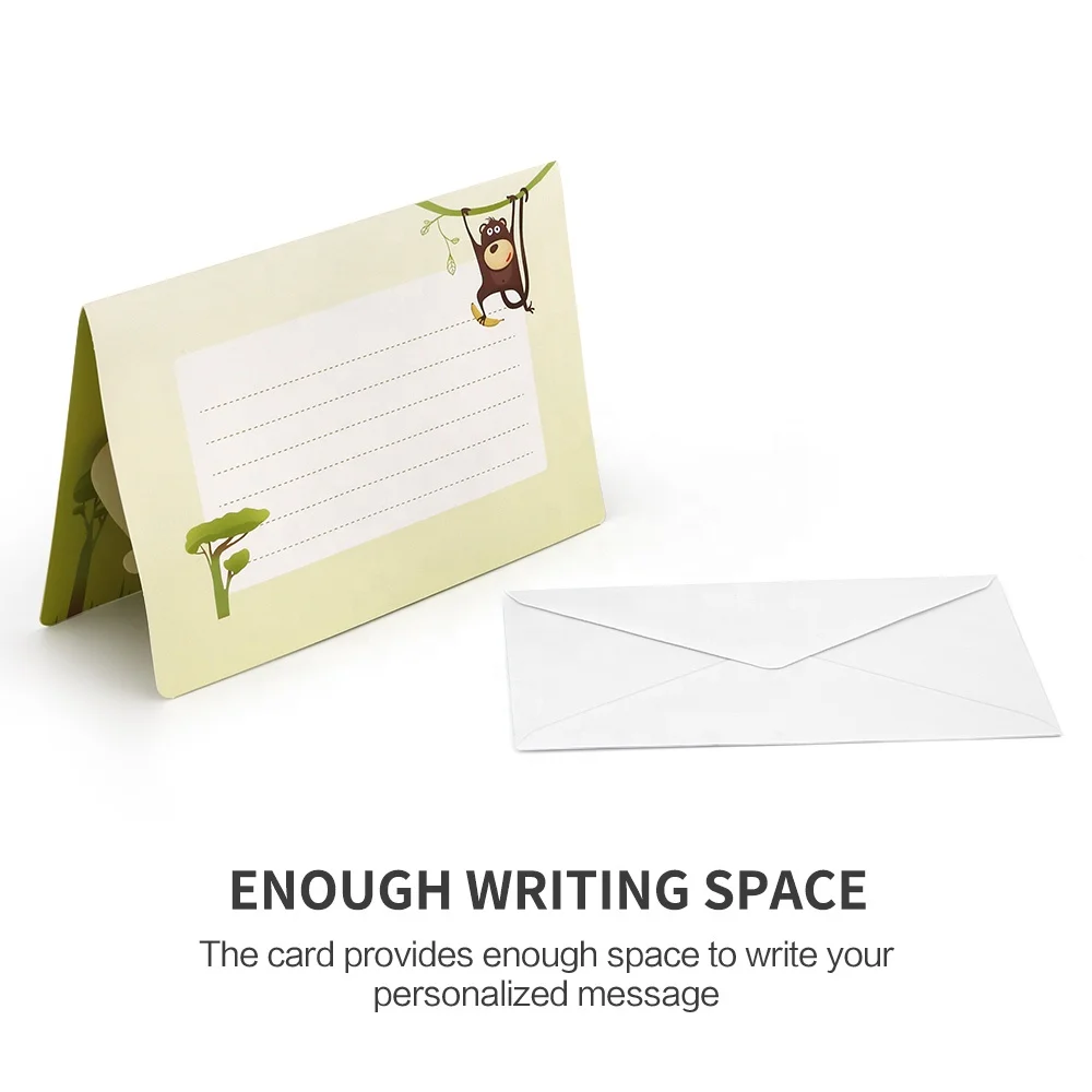 Cute Personalised Paper Handmade Animal 3D Pop Up Children Happy Birthday Greeting Cards with Envelopes Suppliers