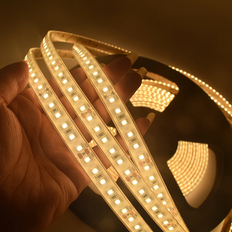 Sauna LED Strip 100 Celsius High Lumen 840LM 24V 8W SMD2835 LED Strip CRI90 IP67 10M For High Temperature Indoor 2700K 3000K