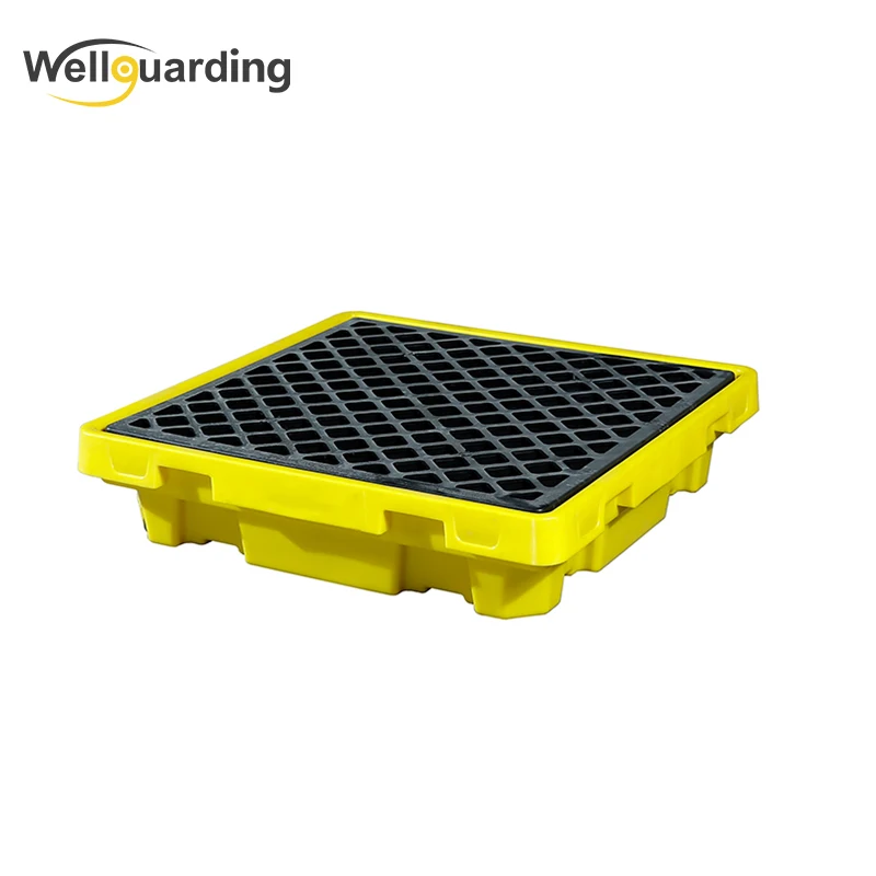 Wellguard Chemicals Storage Containment Pallet 1 Oil Drum Spill Palles for Containment Deck