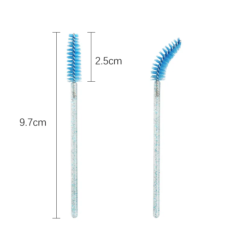 Wholesale Eyelash Brush Portable Crystal Wand Nylon Head Grafting Disposable Eyelash Brush