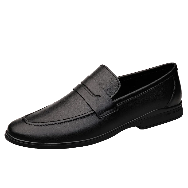 Новый дизайн, модные Нескользящие повседневные лоферы с резиновой подошвой и логотипом на заказ, Мужская классическая обувь из натуральной кожи