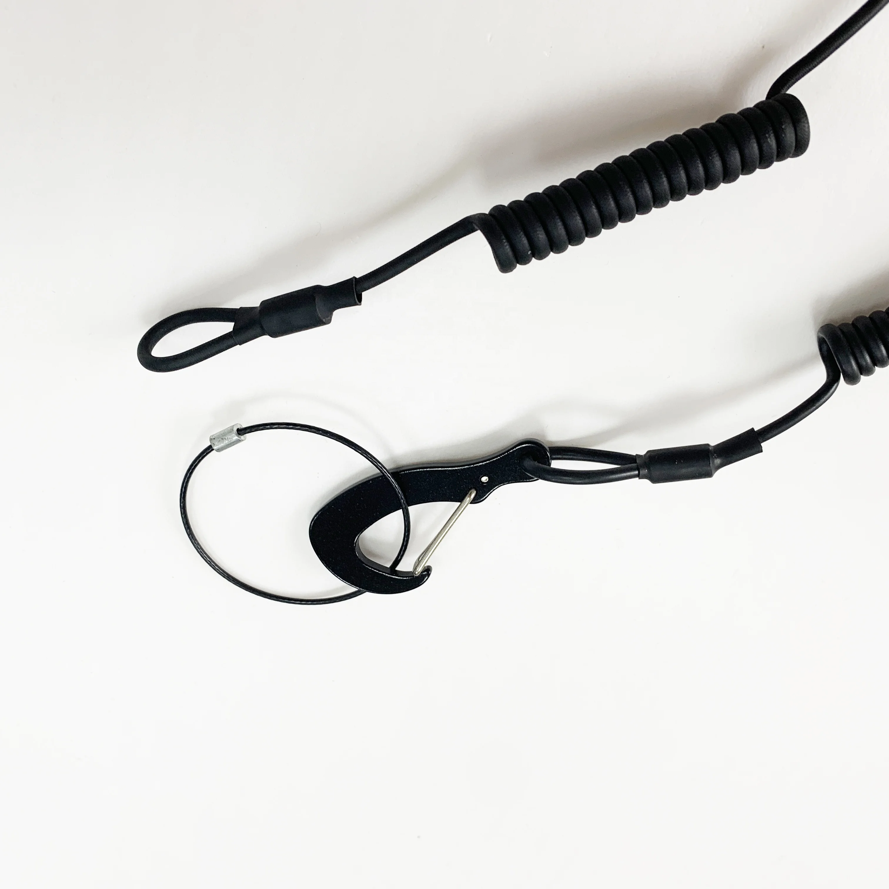 hot supply  Spiral Cord Lanyard pvc coating  customized Mountain Climbing Tethering spring steel wire rope