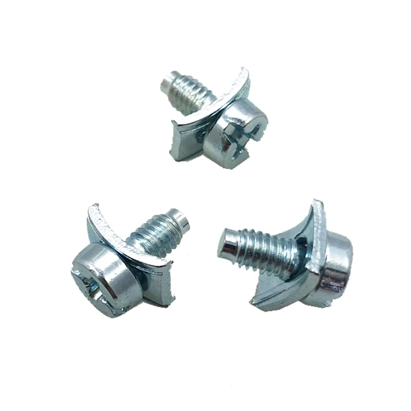 M4x8 Zinc Coating Iron Cheese Head Terminal Screws With Saddle Clamp For Wiring Terminals