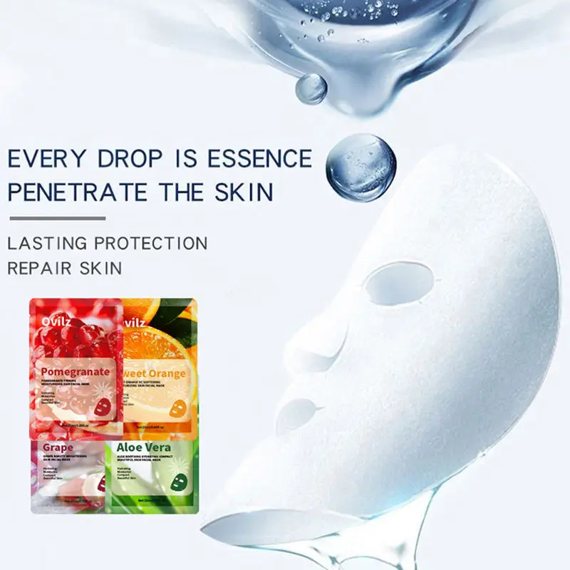 Ovilz OEM Niacinamide Face Mask Vitamin C Brightening Sheet Mask Moisturizing Face Brightening Facial Care Mask