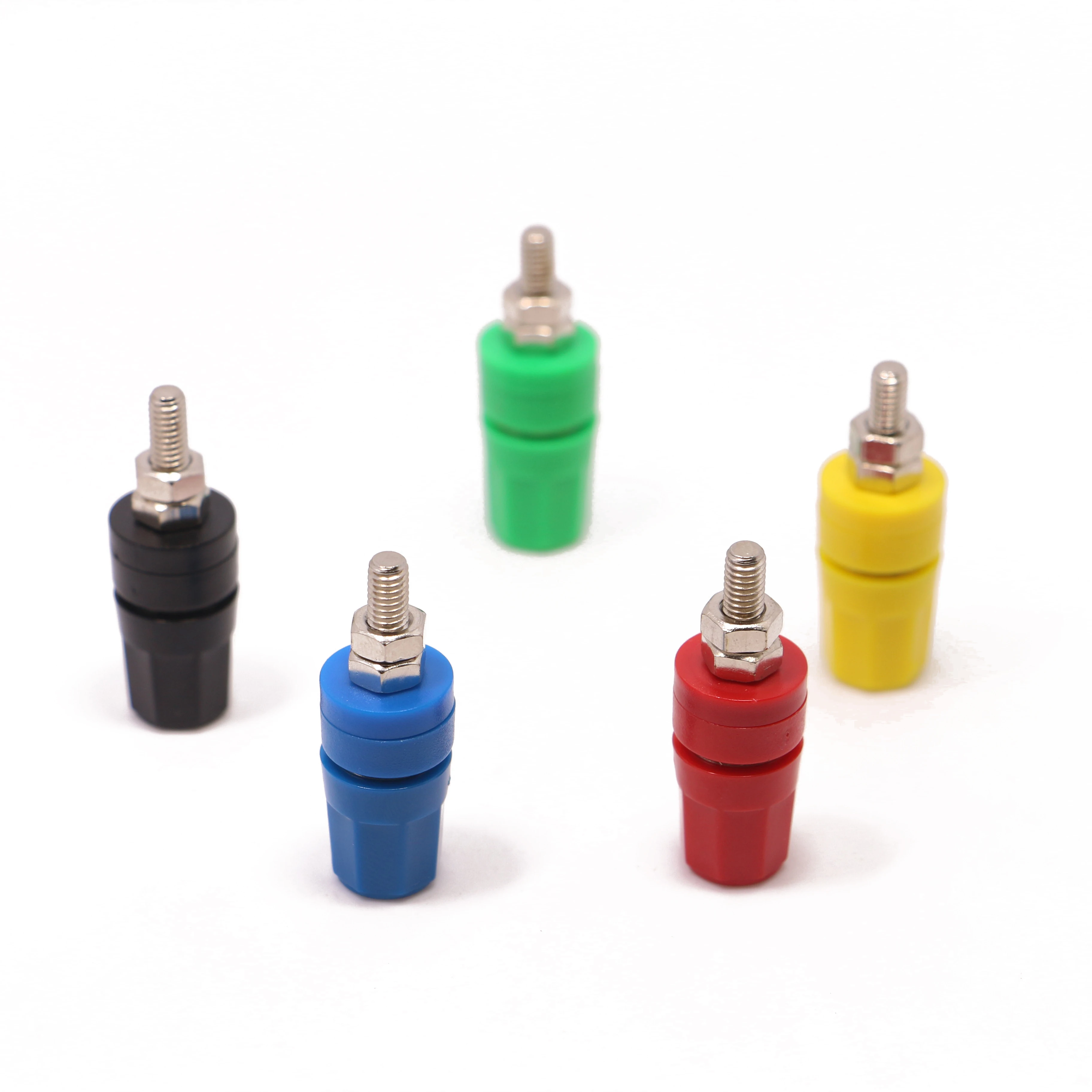 5 colors Nickel Plated Speaker Terminal Binding Post Banana Plug Socket Amplifier Connector for 4mm Banana plug