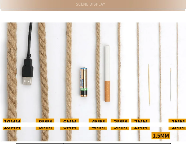 2mm Multi-color durable hemp jute rope sisal twine  rope for packaging decoration