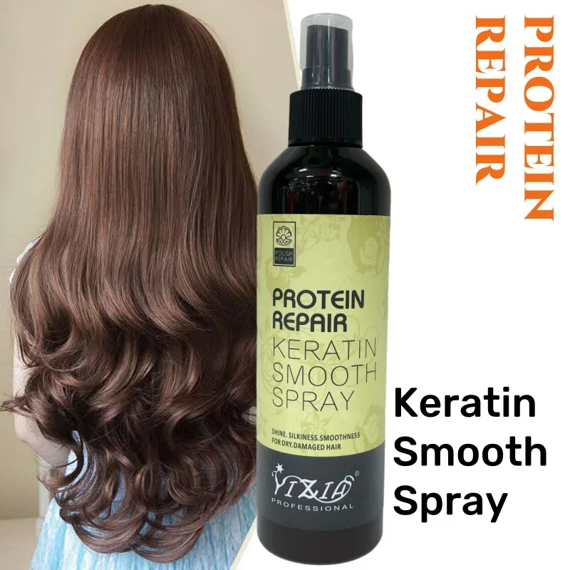Private Label Keratin Repairing Spray Smoothing Hydrating anti-frizz Leave-in Nutrient  Hair Care Solution