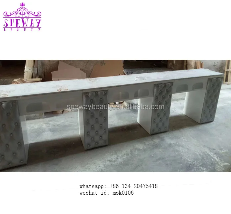 new arrival double seats salon furniture nail station manicure desk wholesale Canada