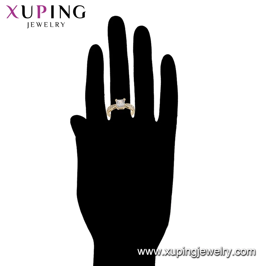  16340 xuping модное Золотое кольцо оптовая продажа новый дизайн большой алмаз 14k позолоченные циркониевые кольца для