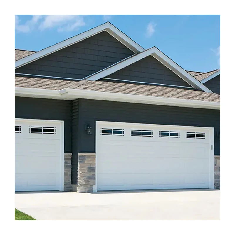 Home Master High Quality Aluminum Overhead Garage Doors 16x7 and 8x7 Sectional Modern Design Finished Surface Wholesale