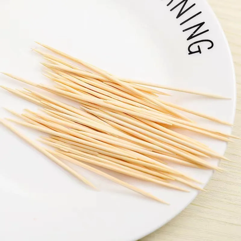 Cheap Toothpicks Wholesale Plastic Bottles Disposable  Bamboo Toothpick Making By Machine