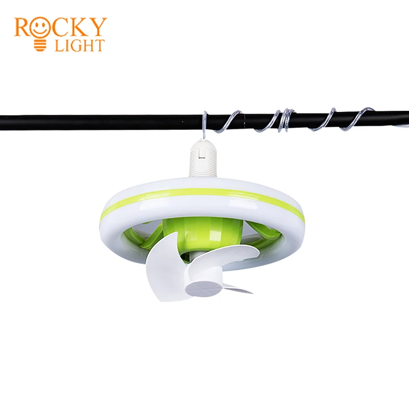 RGB shaking head flying saucer fan light /New fan light Modern simple bedroom light 2023 new cross-border