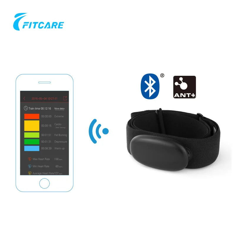 Professional Dual Mode ECG Heart Rate Monitor BLE& ANT+ Heart Rate Chest Strap Tracker for HIIT, Cardio Training