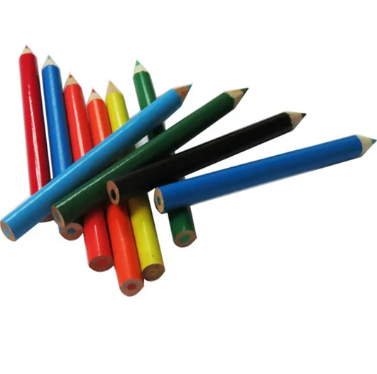Customized round shape color lead wood color pencils for business gifts