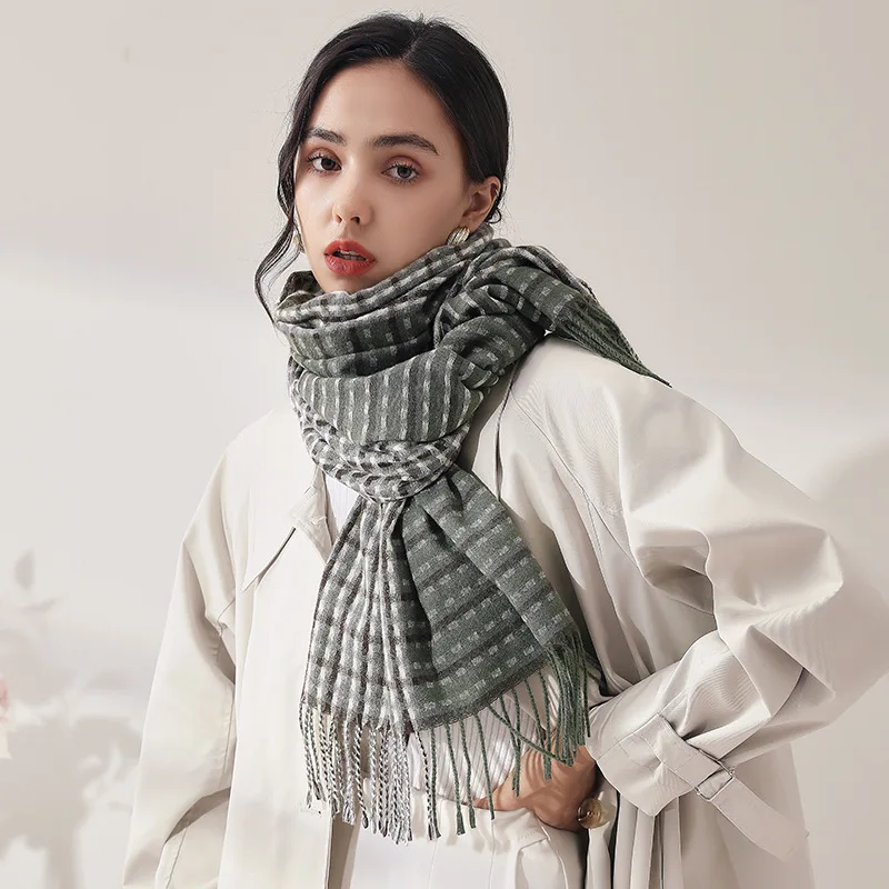 JOJO 2022 Fashion Tassels Muffler Wool Spinning Warm Necker Chief Women Scarf for Girls