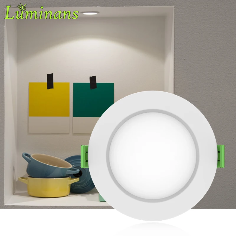 Luminans CCT Adjustable 220-240V 9W SMD Cutout 85mm Flicker Free Spot Led Light Waterproof Recessed LED Downlight For Room