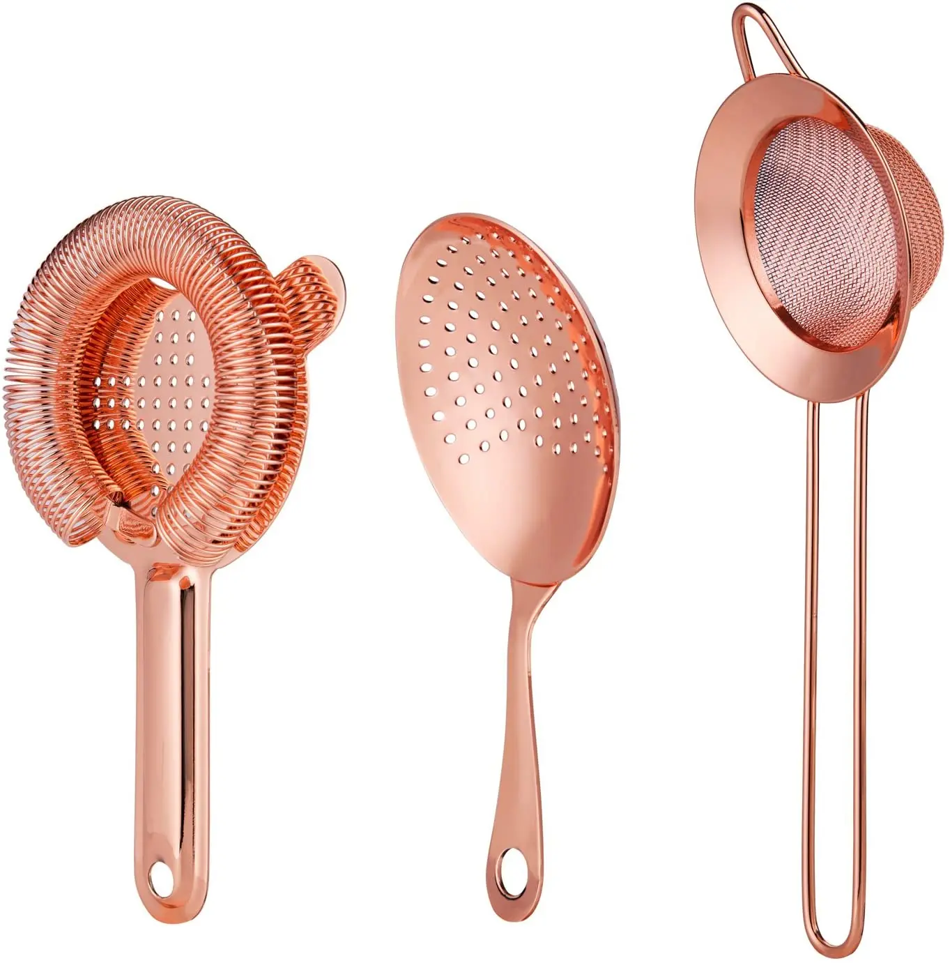 Martini Bartender Kit Copper Coated Set with Bamboo Stand 19 oz Parisian Gold Cocktail Shaker with Bar Accessories