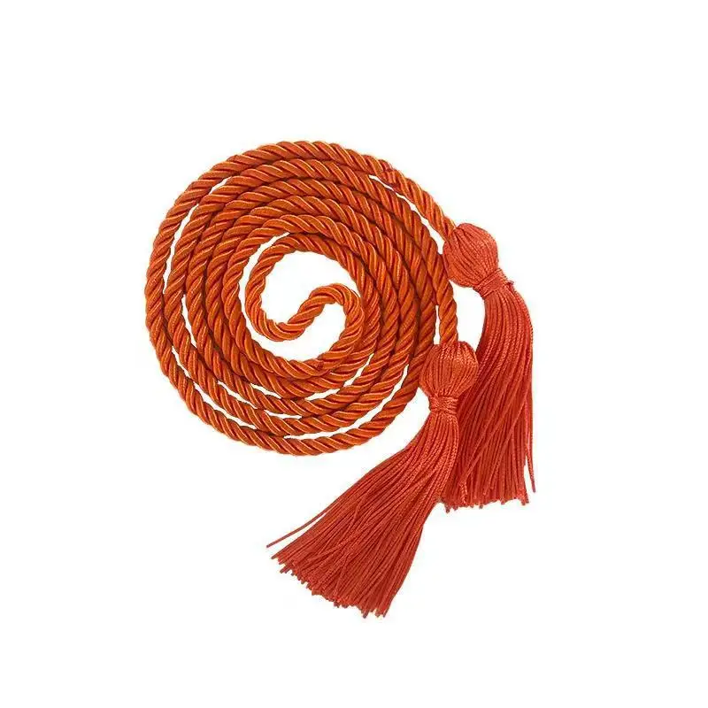 Wholesale Royal blue/Red/Orange Graduation Honor Cords Polyester Graduation Tassels Honor Cord For college students