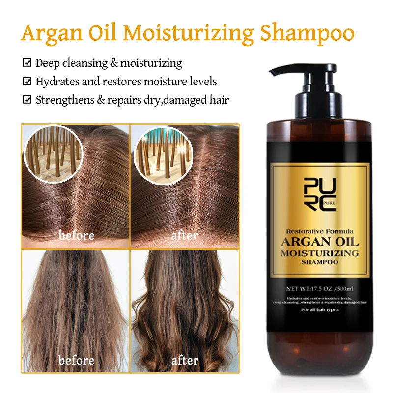 Custom Vegan Shampoo Professional Hair Shampoo Argan Oil Morocco Shampoo And Conditioner Sulfate Free