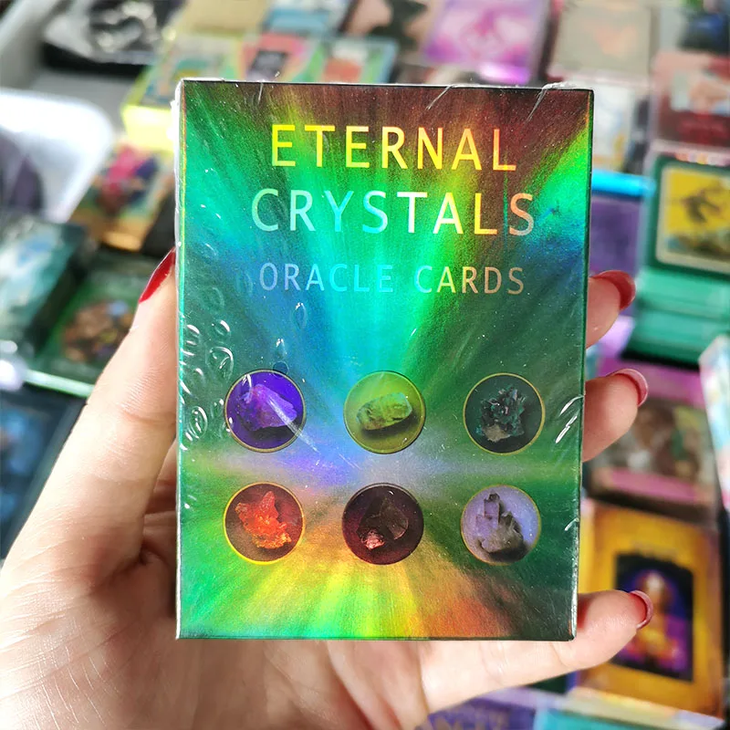 Hot Sale Latest Tarot Deck Game Card Divination English Crystal Printing Oracle Card for Divination