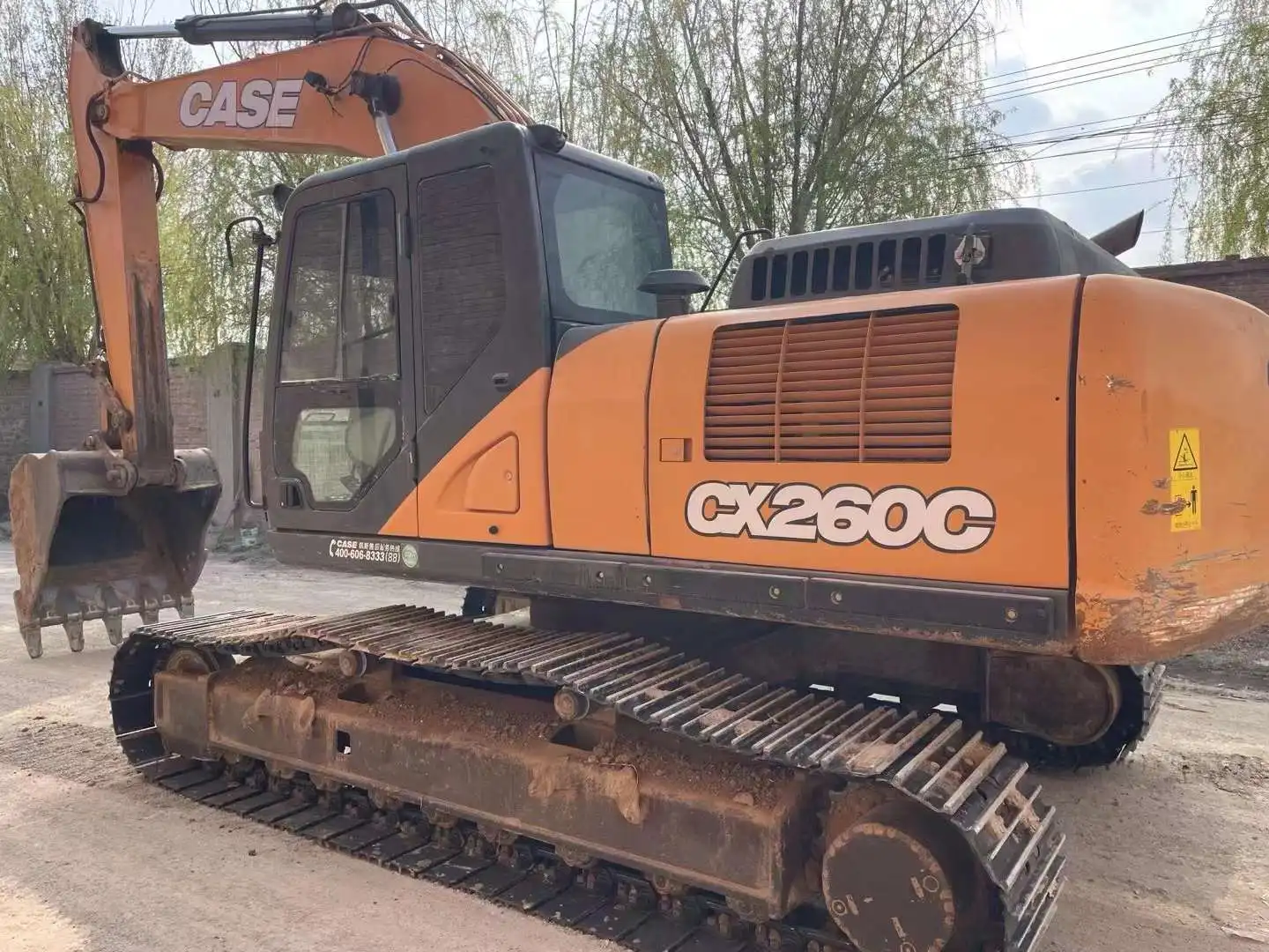 Дешевая цена самоходный экскаватор отличное состояние прочный Подержанный гидравлический использованный корпус CX260 оригинальный двигатель