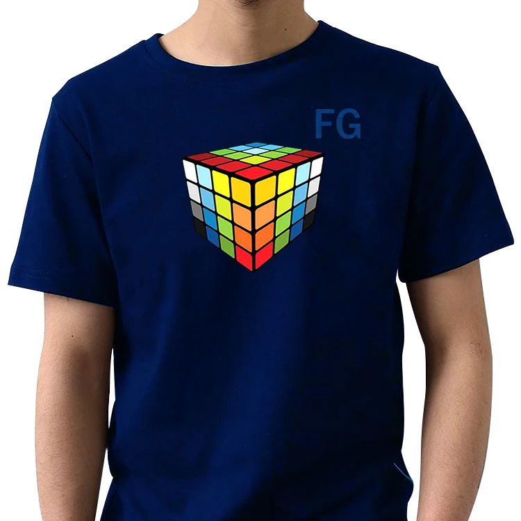 Sound Activated LED Tshirt Light Up EL Equalizer Music T-Shirt Man for Rock Disco Party