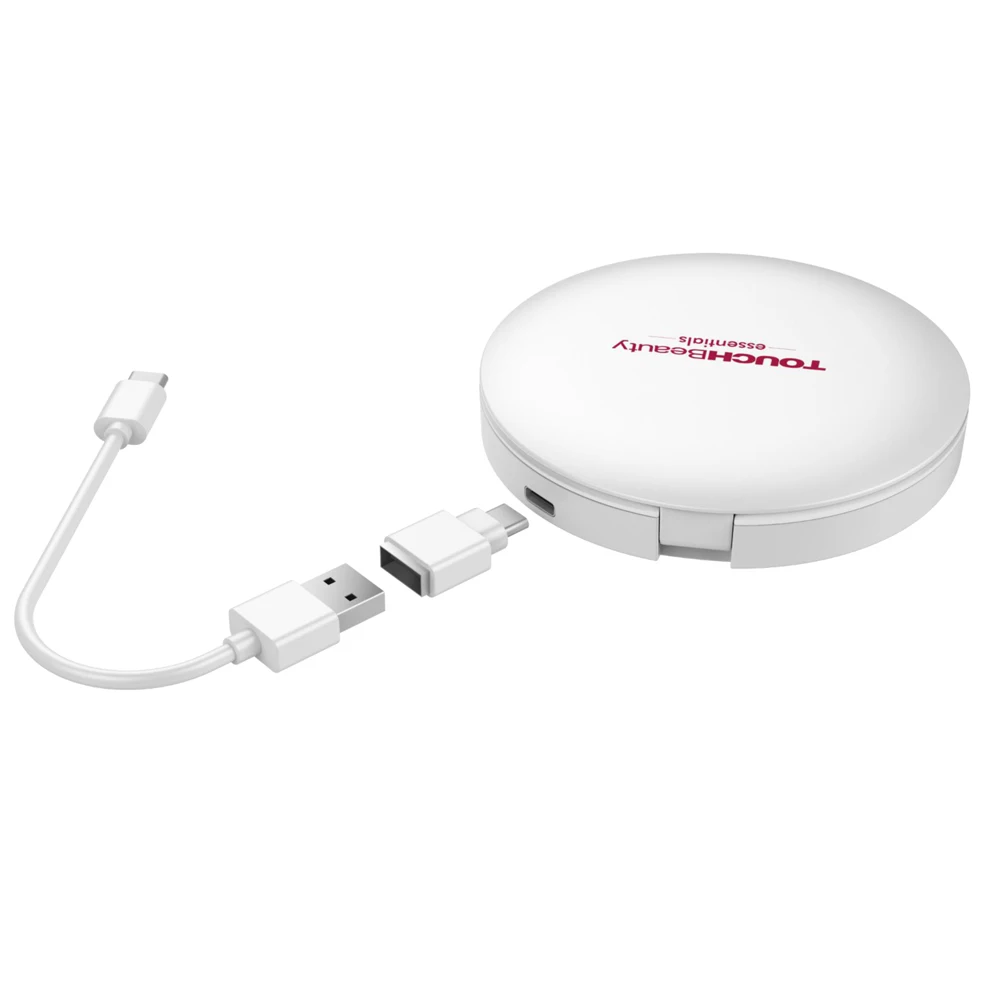 TOUCHBeauty 1X 2X увеличительное зеркало для дома и путешествий Led coemtic с дополнительным внешним аккумулятором 3000 мА/ч TB-1675B