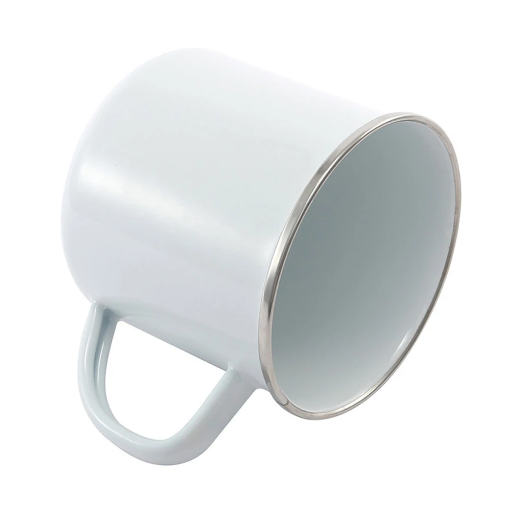 Sublimation Customized Cheap High Quality White Enamel Mug Daily Coffee Mark Enamel Cup