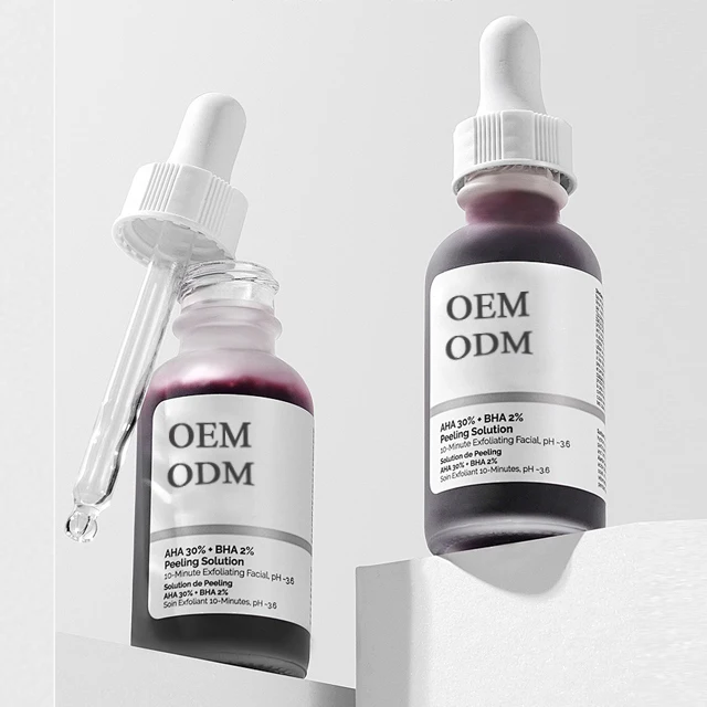 Оптовая продажа Органическая салициловая и фруктовая кислота отбеливающая отшелушивающая Сыворотка для лица